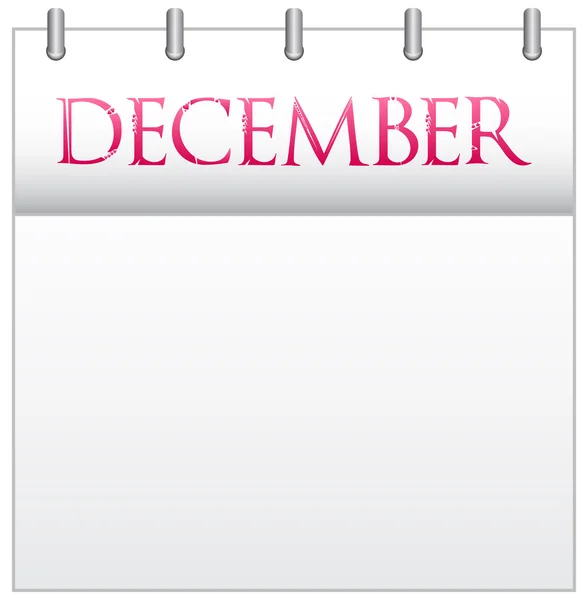 December — Stock Vector