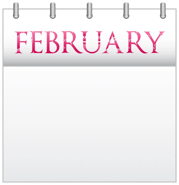 February — Stock Vector