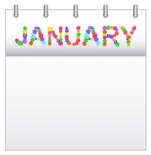 Calendar January — Stock Vector