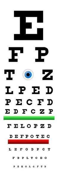 Eye Chart Test — Stock Vector