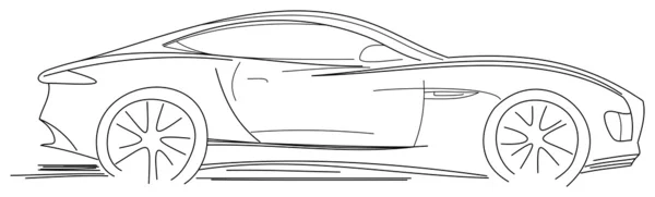 Sport Car Sketch — Stock Vector