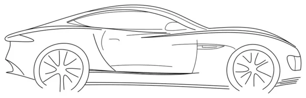 Croquis de voiture de sport — Image vectorielle