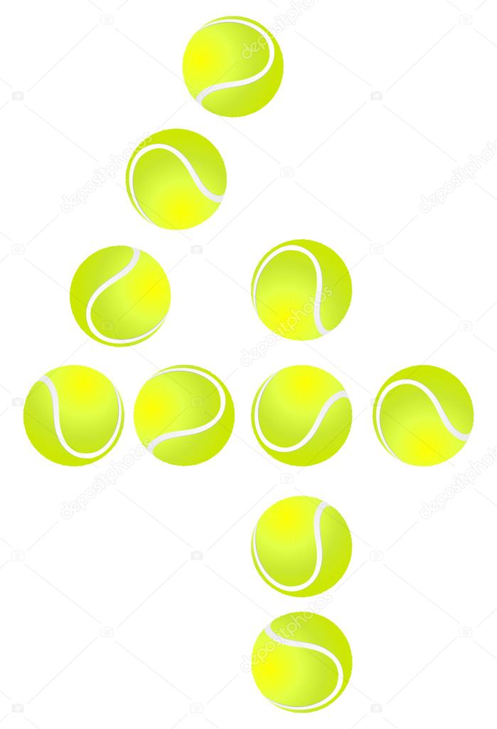 Tennis Ball Number 4 Stock Vector by ©radub85 25183225
