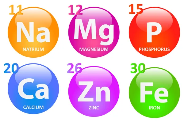 Minerales esenciales — Archivo Imágenes Vectoriales