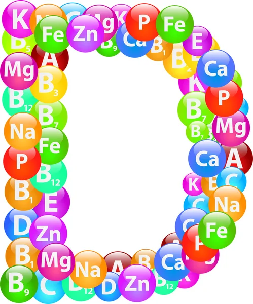 Vitamine Lettre D — Image vectorielle