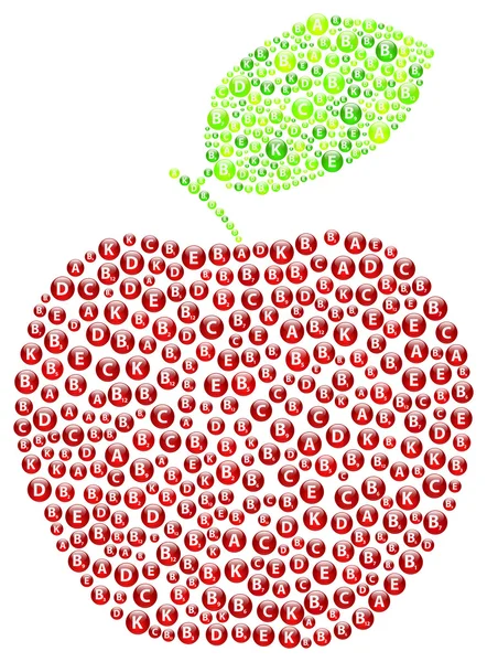 赤いリンゴ — ストックベクタ