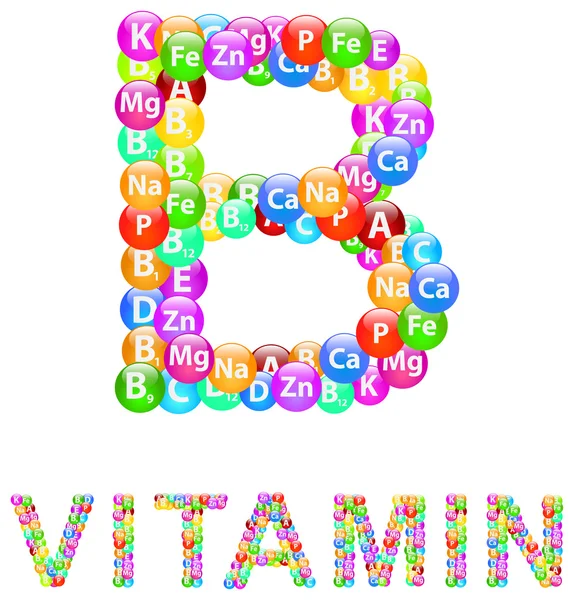 Vitamina B — Vettoriale Stock