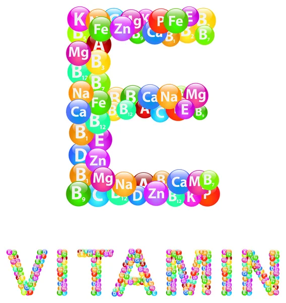 Vitamin E — Stockvektor