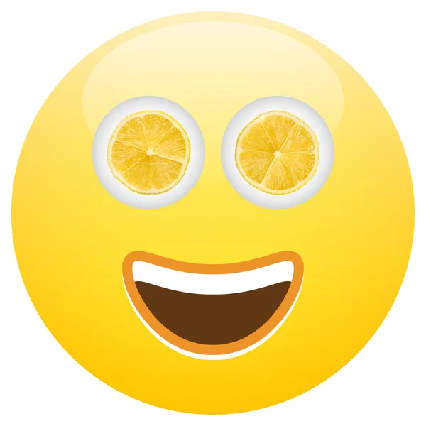 Alimentation saine Visage souriant Emoticon — Photo