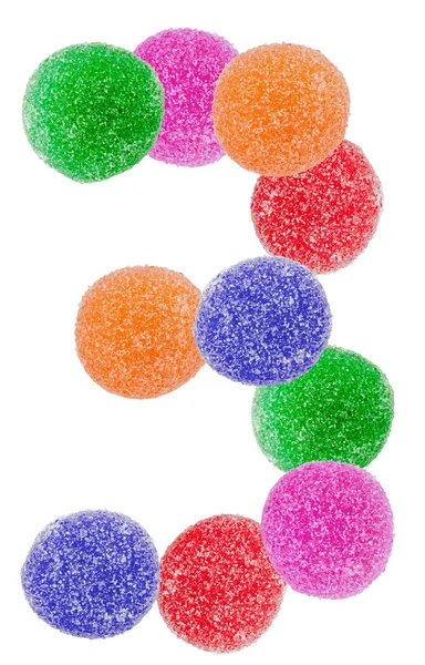 Jelly Candy Number Three — Stock Photo, Image