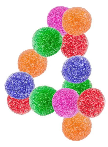 Jelly Candy Number Four — Stock Photo, Image