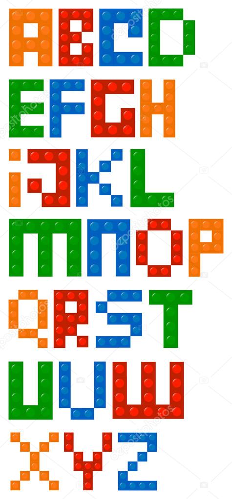 Building Blocks Alphabet Font