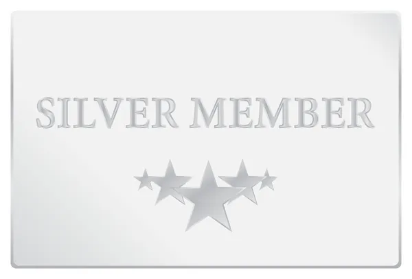 Silver Membership Card — Stock Vector