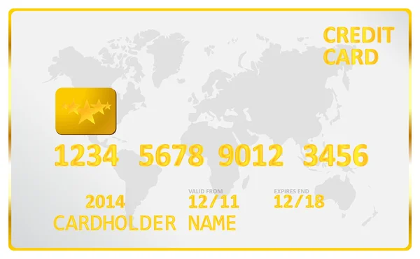 Carte de crédit Gold — Image vectorielle