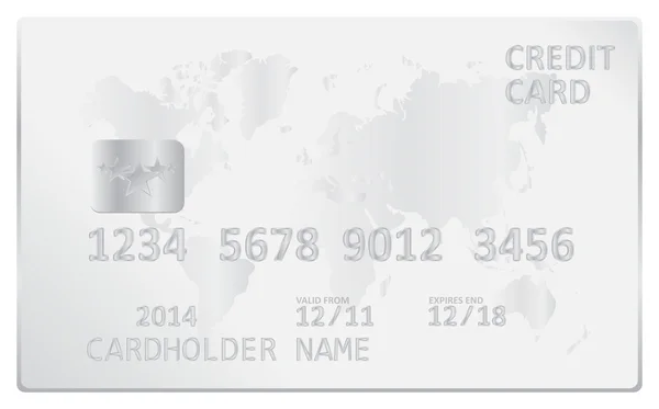 Carte de crédit Silver — Image vectorielle