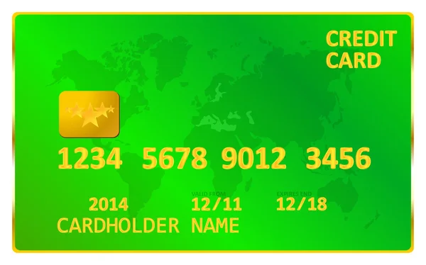 Green Credit Card — Stock Vector