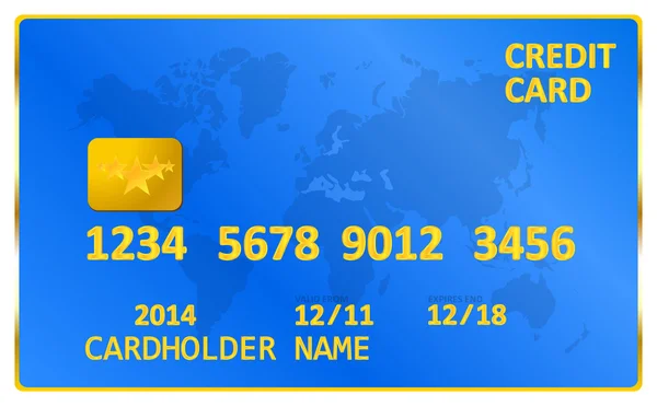 Carte bleue de crédit — Image vectorielle