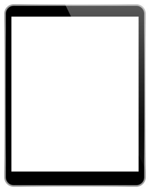 izole yeni ipad 5 benzer siyah tablet pc