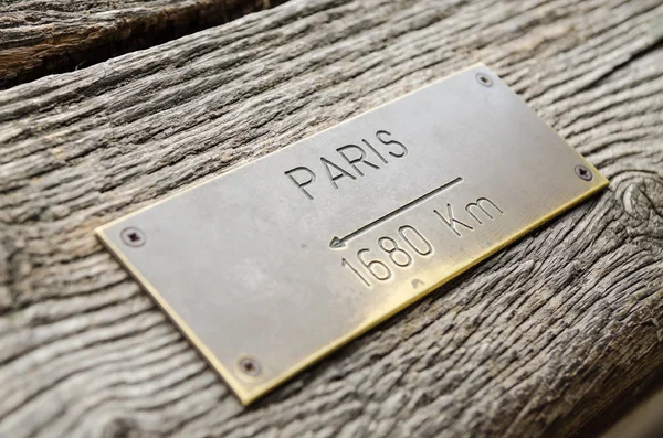 Vzdálenost do města Paříže — Stock fotografie