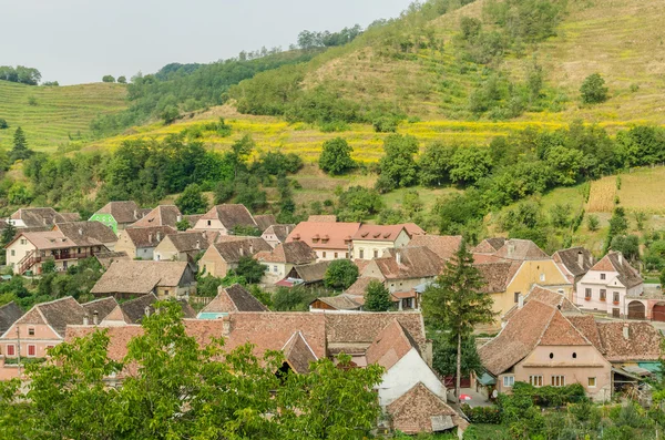 Cidade medieval vista aérea — Fotografia de Stock