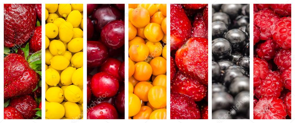 Fresh Summer Fruits Collage