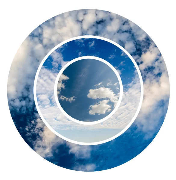 Cielo azul y nubes Collage Fondo de pantalla —  Fotos de Stock