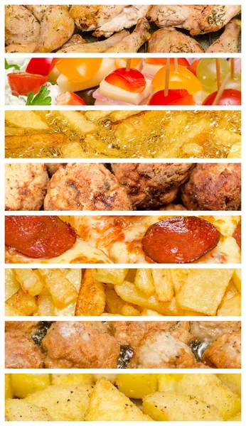 Delizioso collage alimentare — Foto Stock