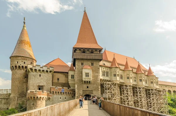 Corvin Castle Palace Em Hunedoara, Roménia — Fotografia de Stock