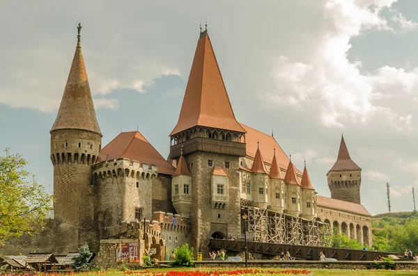 Palazzo del Castello di Corvin a Hunedoara, Romania — Foto Stock