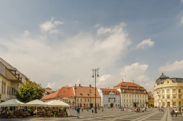 Głównym placu w Sybinie — Zdjęcie stockowe