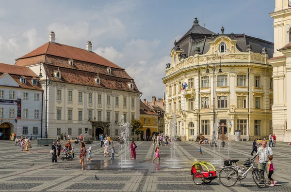 Hlavní náměstí Sibiu — Stock fotografie