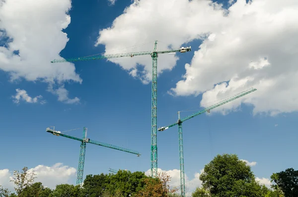 Industriële bouw kranen — Stockfoto