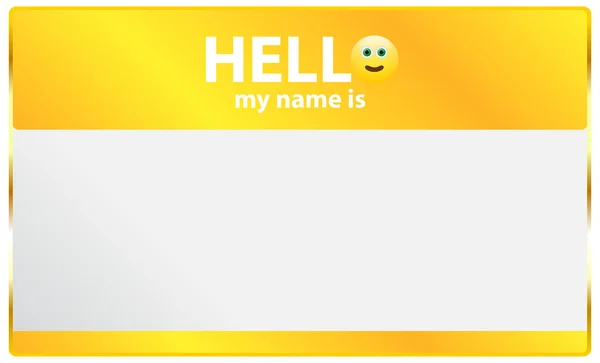 Hello My Name Is Tag Label — Stock Vector