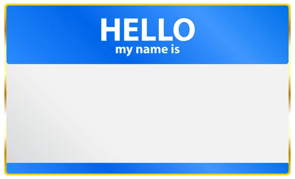 Hello My Name is card — стоковый вектор