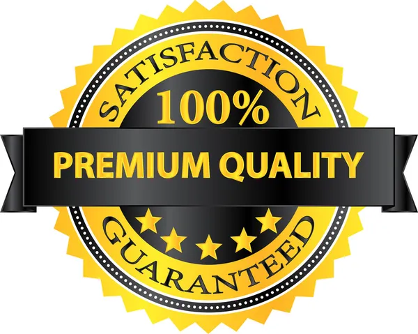 Qualité Premium Satisfaction garantie Badge — Image vectorielle