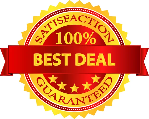 Meilleur Deal Satisfaction Insigne garanti — Image vectorielle