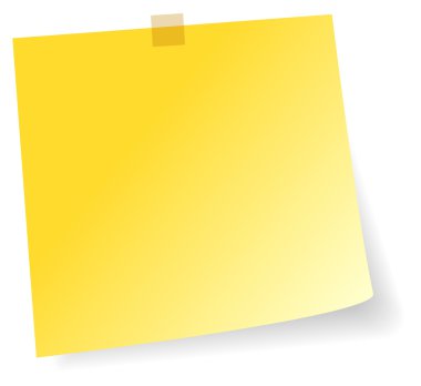Sarı sticker yapışkanlı not