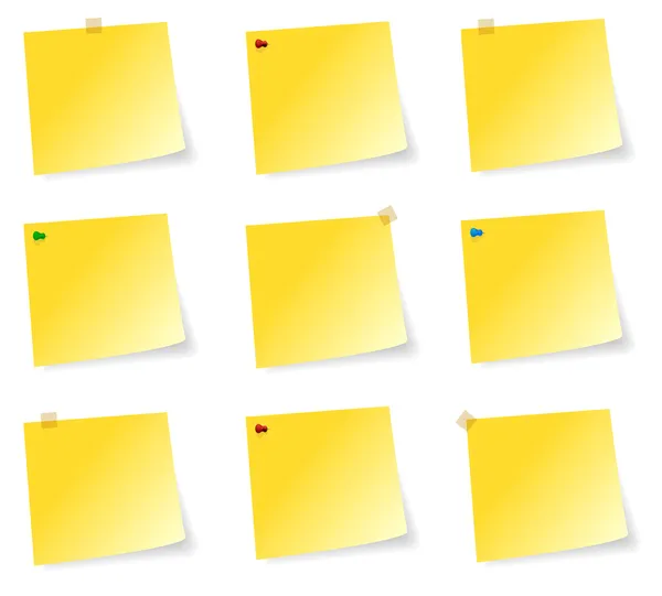 Sticky Notes Set — Stock Vector