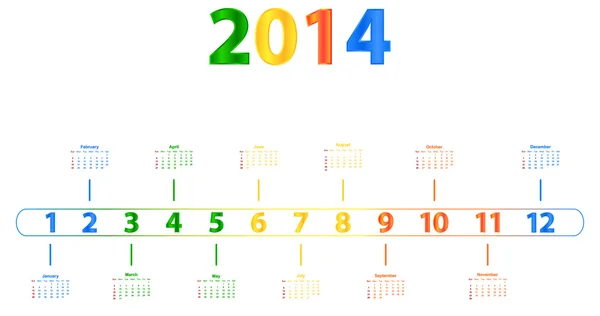 Calendrier 2014 — Image vectorielle