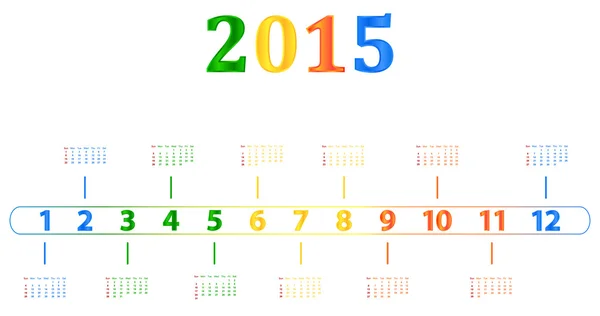 Calendario 2015 — Archivo Imágenes Vectoriales