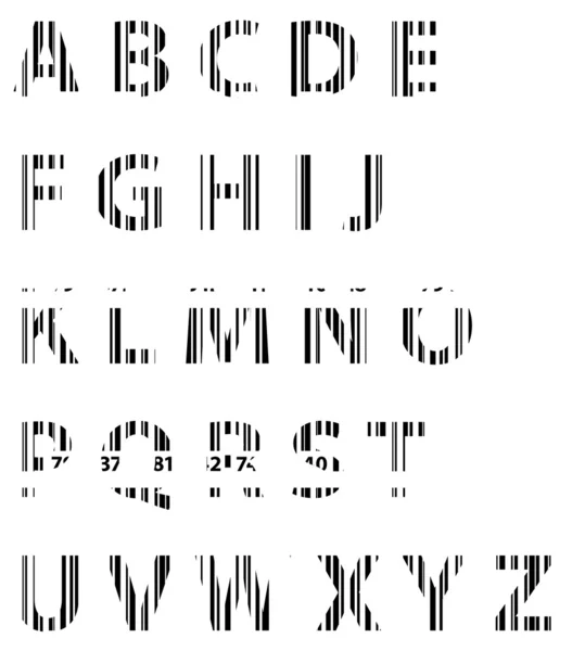 Barcode-Alphabet für Unternehmen — Stockvektor