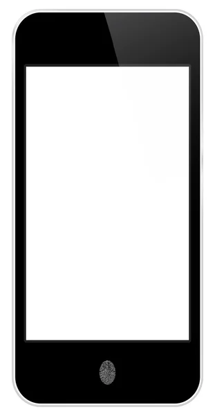 Teléfono inteligente negro similar a iphone — Vector de stock