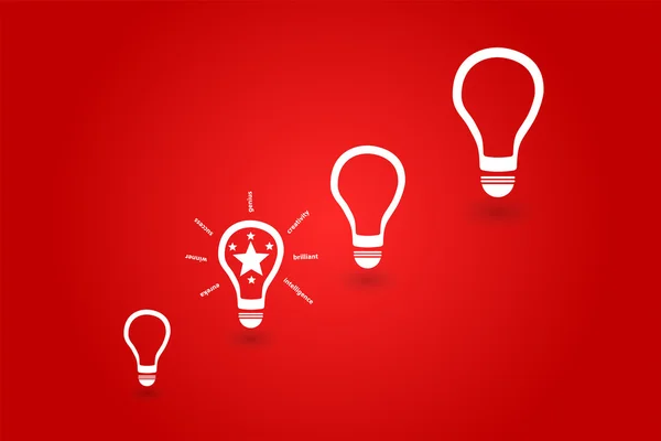 Una idea brillante especial entre otros — Vector de stock