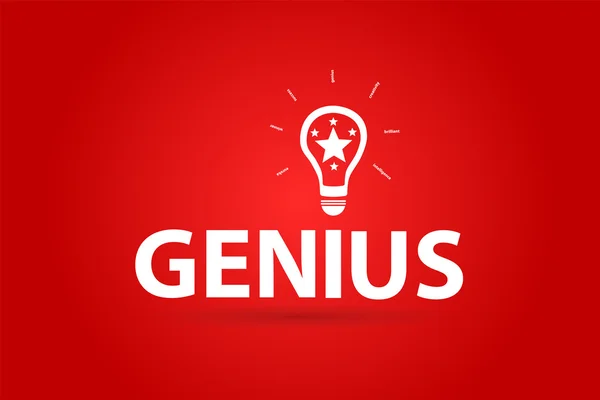 Idea geniale di un genio — Vettoriale Stock