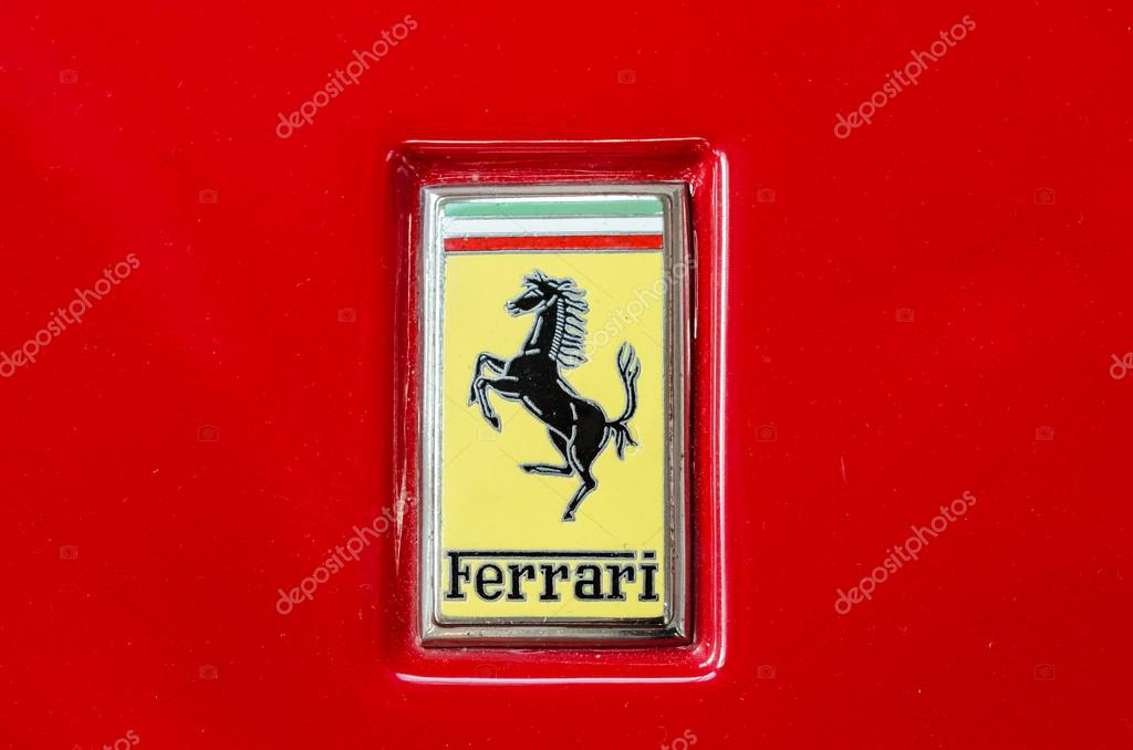 BUCHAREST, ROMANIA - OCTOBER 11: Ferrari Sign on October 11, 2013 in Bucharest, Romania. It is an Italian sports car manufacturer based in Maranello, Italy, founded by Enzo Ferrari in 1929.