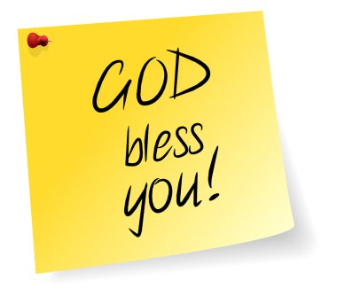 Tanrı ile sarı yapışkan notu bless size mesaj