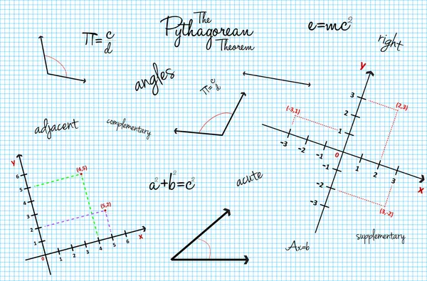 Matematisk skola klassbakgrund — Stock vektor