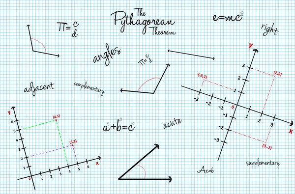 Klasa matematyczna szkoła tło — Wektor stockowy