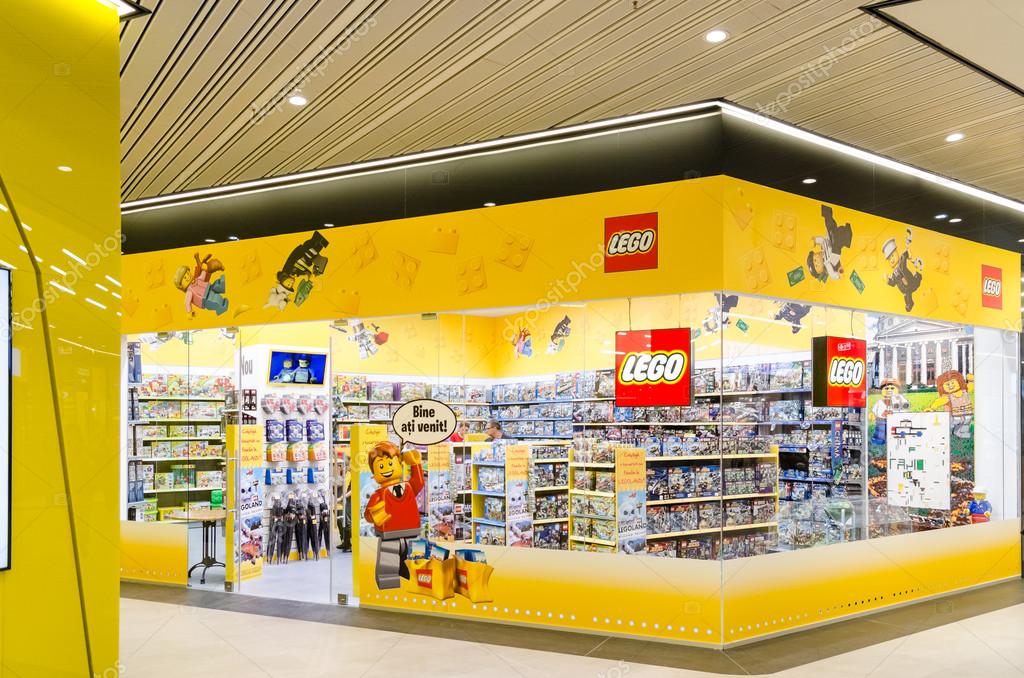 BUCHAREST, ROMANIA - OCTOBER 18: Lego Shop on October 18, 2013 in Bucharest, Romania. The company's flagship product consists of colourful interlocking plastic bricks, array of gears and other parts.