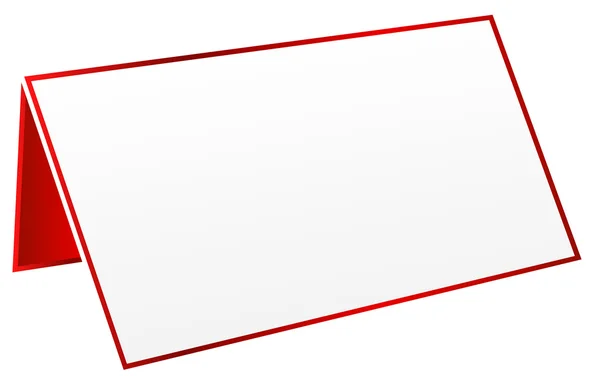 Etiqueta de tabla en blanco rojo — Archivo Imágenes Vectoriales